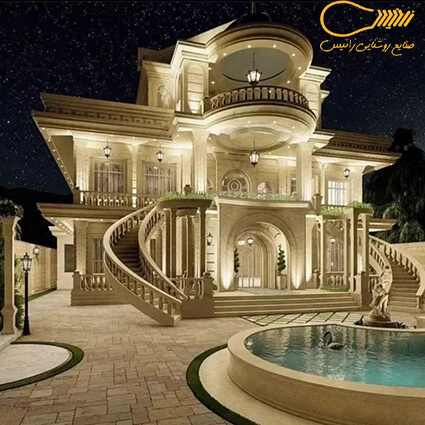 نورپردازی نمای رومی