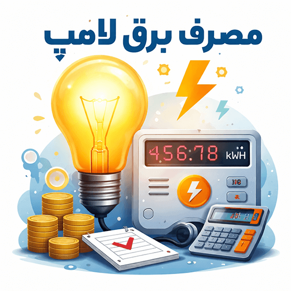 مصرف برق لامپ
